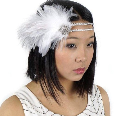 Vintage Flapper Style Feather Headband