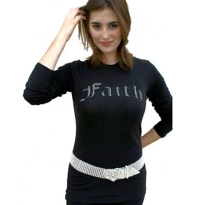 Faith Rhinestone Shirt by Sabrina Barnett