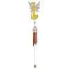 Yellow Stained Glass Fairy Figurine Wind Chime