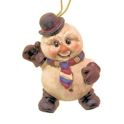 Happy Chap Snowman Figurine Christmas Ornament