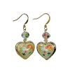 Cloisonne Hearts Beaded Earrings