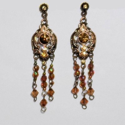 Brilliantly Glowing Topaz Chandelier Earrings