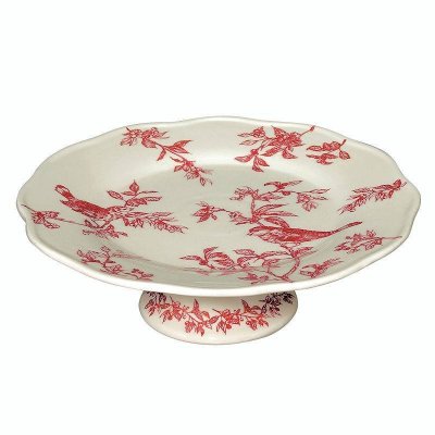 Cardinal Pedestal Cake Plate Serving Stand