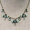 Dragonfly Necklace with Opal Gemstones by Anne Koplik