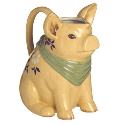 Country Pig Figurine Serving Pitcher