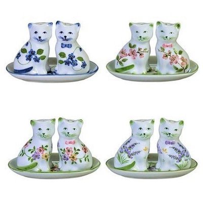 Cat Figurines Salt & Pepper Set from Andrea by Sadek