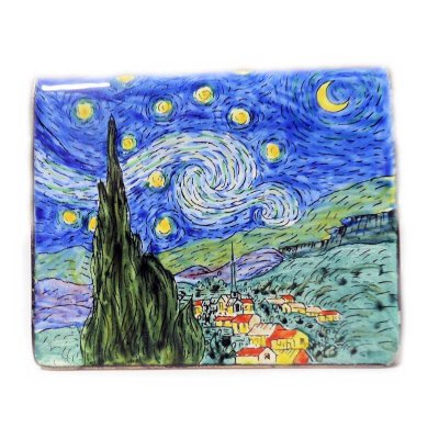 Van Gogh Starry Night Cell Phone Holder Figurine