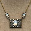 Opals & Crystal Magic Pendant Necklace by Anne Koplik