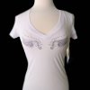 Angel Love Rhinestone Shirt White by Sabrina Barnett