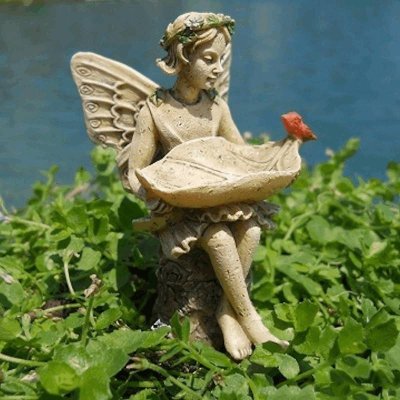 Evelyn Mae Birdbath Fairy Garden Figurine