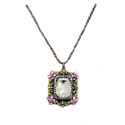 Crystal Reflection Pendant Necklace