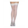 White Lace Hem Thigh High Stockings