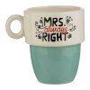 Mr Right & Mrs Always Right Stackable Coffee Mug Set