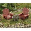 Light Up Fairy Fire Pit & 2 Adirondack Chairs Garden Furniture