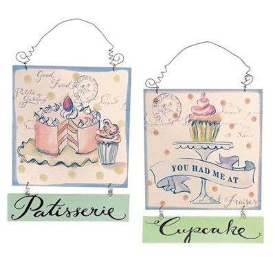 French Patisserie Wood Signs Wall Art