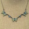 Butterfly Necklace with Opal Gemstones