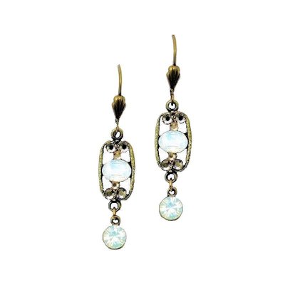 Opals & Crystals Chandelier Earrings by Anne Koplik Designs