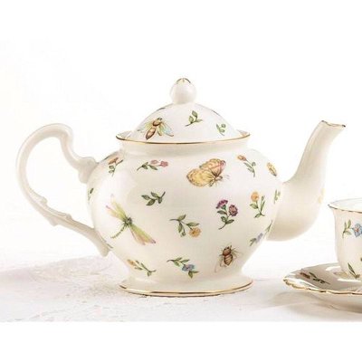 Beautiful Butterfly Ceramic Teapot