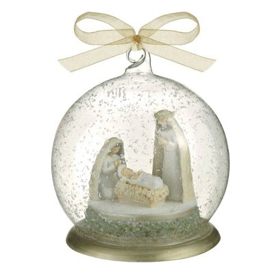 Gifts of Glory Nativity Under Glass Christmas Ornament