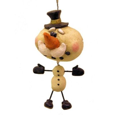 Big Head Snowman Figurine Christmas Ornament