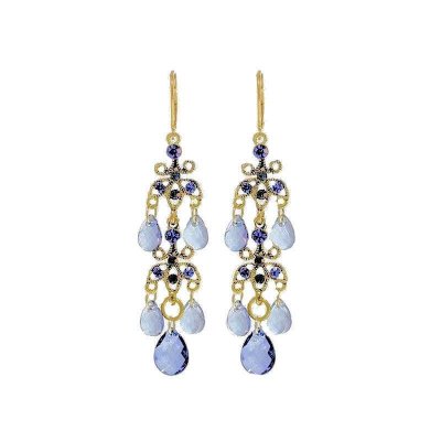 Blue Dazzle Chandelier Earrings by I Love Bracelets