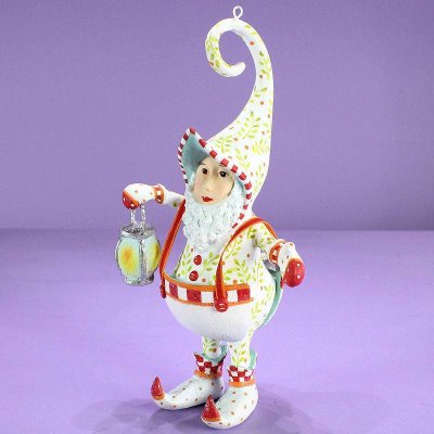 Dash Away Santa’s Elf Large Ornament by Patience Brewster