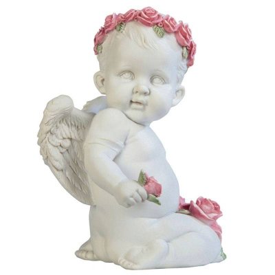 Making Rose Crowns Cherub Figurine