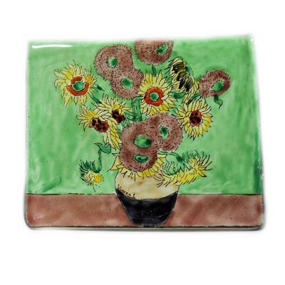 Van Gogh Sunflowers Cell Phone Holder Figurine