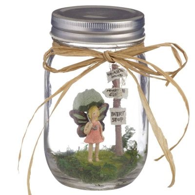 Lighted Jar Fairy Garden Figurine by Grasslands Road