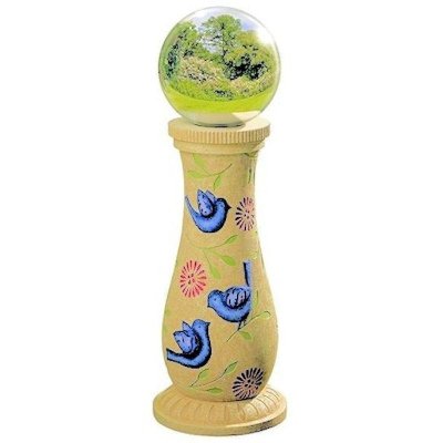 Blue Bird Stand Garden Figurine Gazing Ball