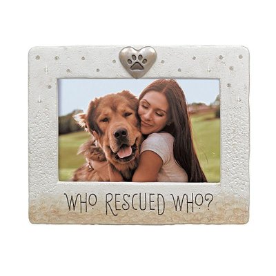 Pet Photo Frame Who Rescued Who by Grasslands Road