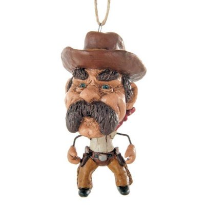 Cowboy Figurine Christmas Ornament by Bert Anderson