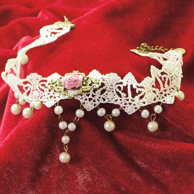 Bridal Victorian Rose Choker Necklace