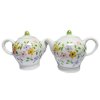 Floral Teapot Figurine Salt & Pepper Sets