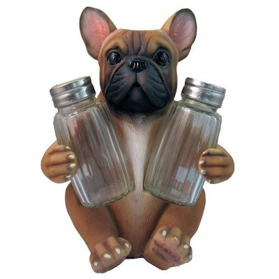 Bulldog Figurine Bistro Seasons Salt & Pepper Holder