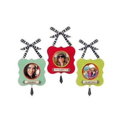 Glamour Girl Photo Frame Christmas Ornament