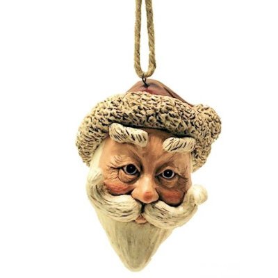 Big Head Traditional Santa Figurine Christmas Ornament