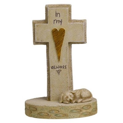 Dog Cross Garden Figurine Pet Memorial by Grasslands Road