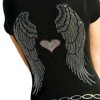 Angel Love Rhinestone Shirt Black by Sabrina Barnett