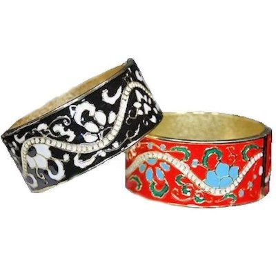 Cloisonne Bangle Goddess Bracelet