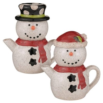 Snowman Figurine Tea for One Set by Grasslands Road