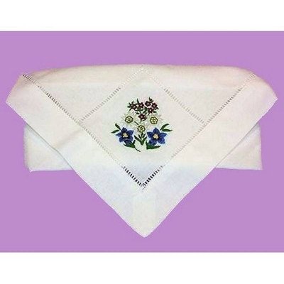 Edelweiss Handmade Hand Embroidered Linen Napkin