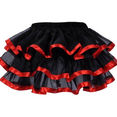 Flirty Ribbon Color Black Tutu Skirt