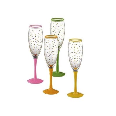 Confetti Design Champagne Glass