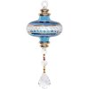 Crystal Dangle Glass Ornament with Clear Stripe