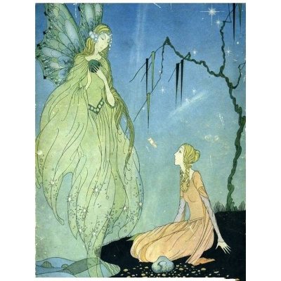 Fairy Godmother Granting Wishes Vintage Fantasy Art