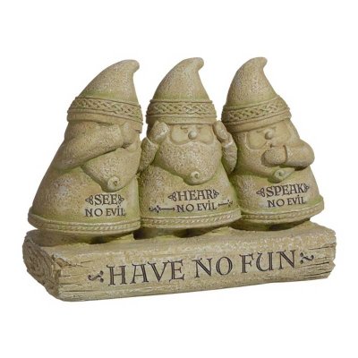 Have No Fun Gnome Garden Figurine