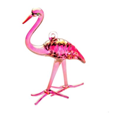 Pink Flamingo Handmade Glass Ornament