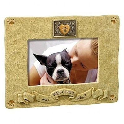 Who Rescued Who Pet Photo Frame