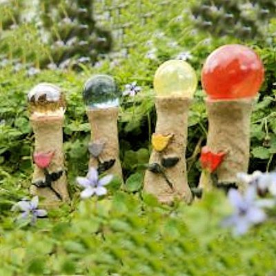 Gazing Ball with Stand Fairy Garden Figurine